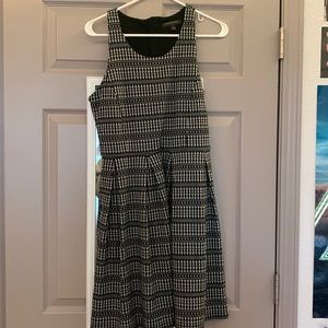Casual Black Patterned Day Dress
